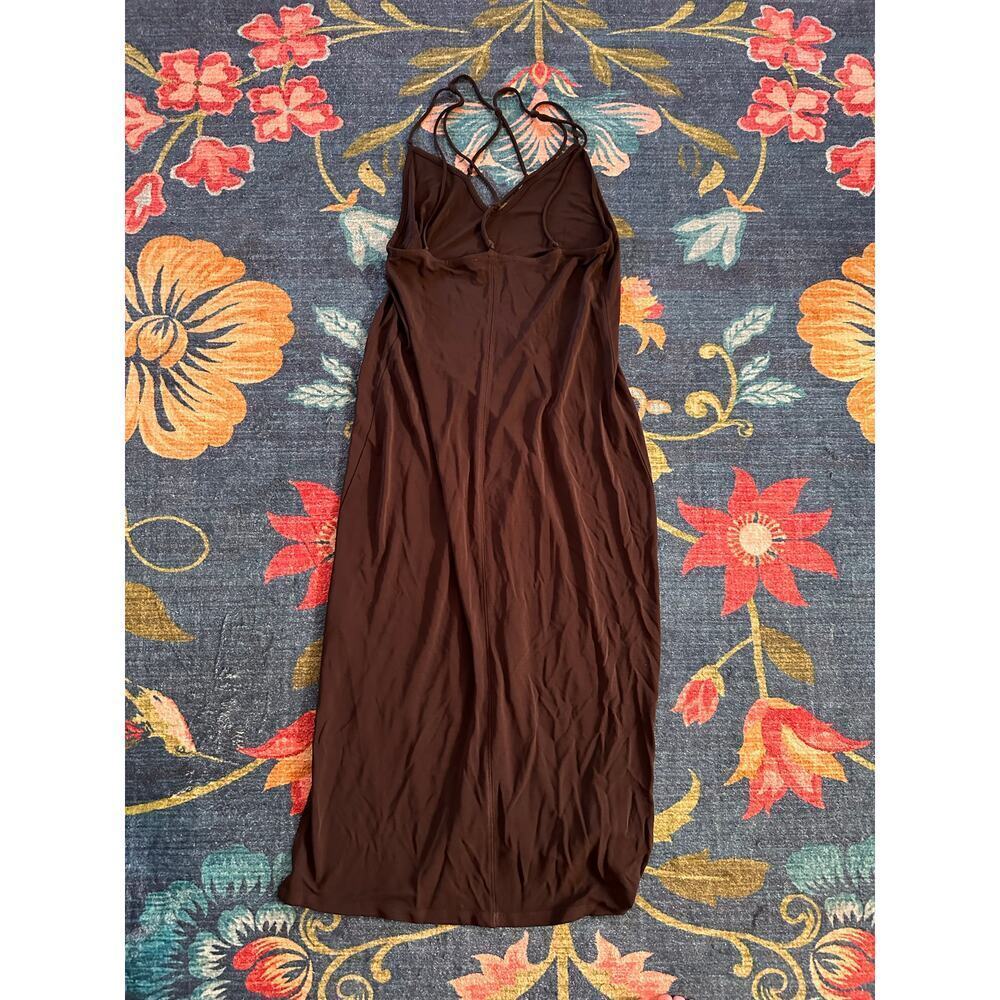 Frame Delicate Knot Dress Brown Size Medium - Picture 7 of 11